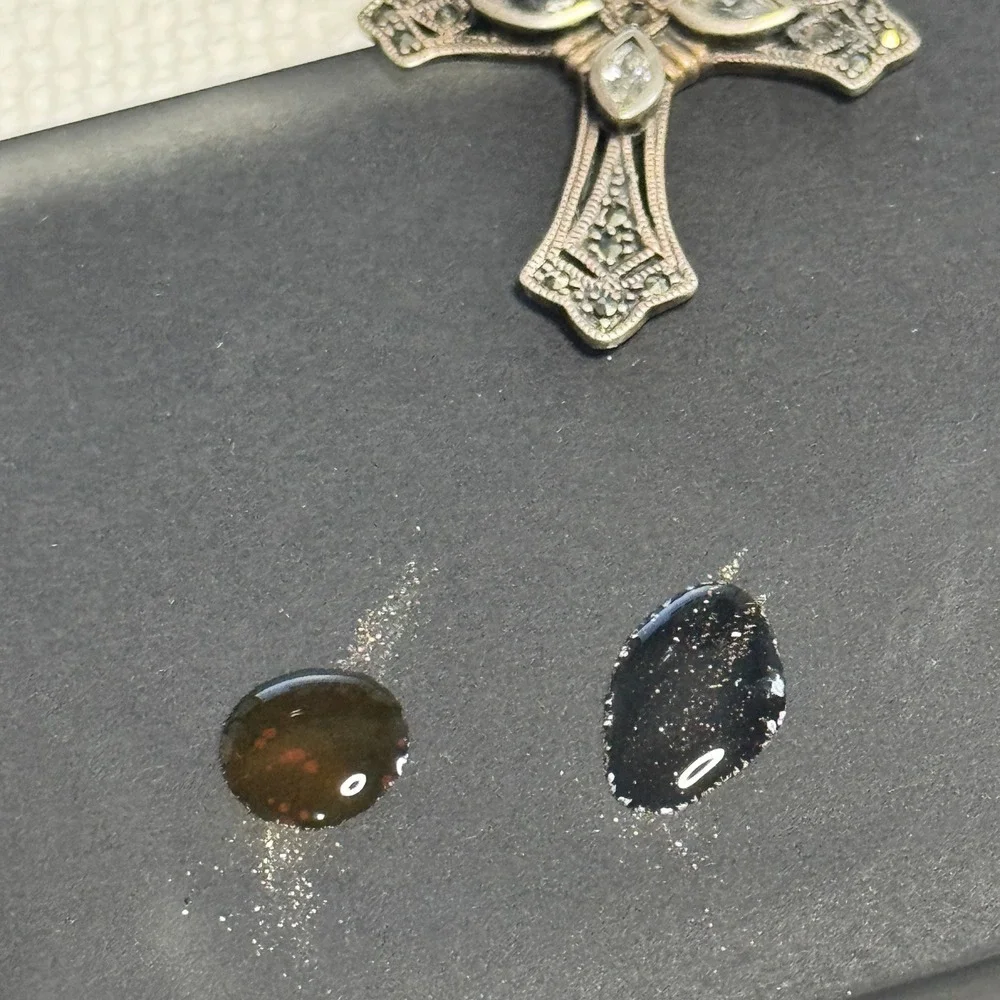 Sterling Silver Cross Necklace Marcasite Clear Crystal 18 in Italian Chain *FLAW